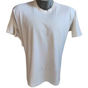 Single Stitch T-shirt Men's XL Vintage BVD Plain White Crewneck Trashed Cotton
